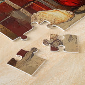 シャールペイドッグクリスマスヴィンテージビーチ ジグソーパズル (側面)