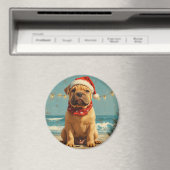 シャールペイドッグクリスマスヴィンテージビーチ マグネット (インサイチュ (食洗機))