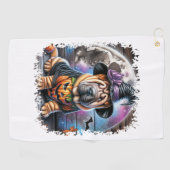 シャールペイドッグハロウィーンスクエア ゴルフタオル (横)