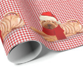 シャールペイドッグホリデーチェッカークリスマス ラッピングペーパー (ロールコーナー)