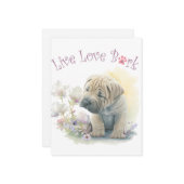 シャールペイドッグママフローラ ノートカード (正面/裏面インサイチュ)