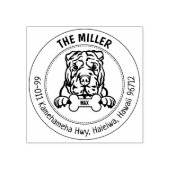 シャールペイドッグ差出人住所ファミリー ラバースタンプ (インプリント)