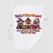 シャールペイハロウィンサンクスギビングクリスマスクラシック ゴルフタオル (インサイチュ)