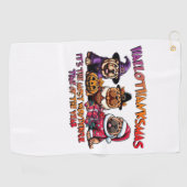 シャールペイハロウィンサンクスギビングクリスマスクラシック ゴルフタオル (横)