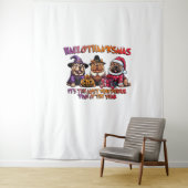 シャールペイハロウィンサンクスギビングクリスマスクラシック タペストリー (インサイチュ)