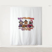 シャールペイハロウィンサンクスギビングクリスマスクラシック タペストリー (正面)