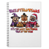 シャールペイハロウィンサンクスギビングクリスマスクラシック ノートブック (正面)