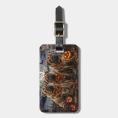 シャールペイハロウィン不気味 ラゲッジタグ (正面縦)