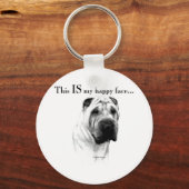 シャールペイ中国のハッピー顔 キーホルダー (正面)