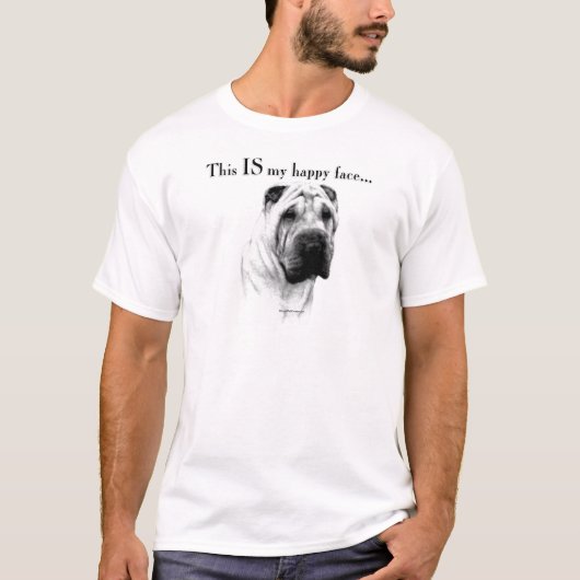シャールペイ中国のハッピー顔 Tシャツ (正面)