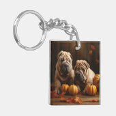 シャールペイ子犬オータムデライトカボチャ キーホルダー (正面左)