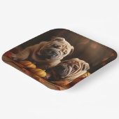 シャールペイ子犬オータムデライトカボチャ ペーパープレート (傾斜あり)