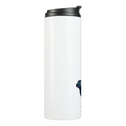 シャールペイ犬は黒い水色シルエットを育てる タンブラー (回転左)