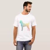 シャールペイ犬ブリードジオシルエットパステル Tシャツ (正面フル)