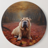 シャールペイ紅葉秋 缶バッジ (正面)