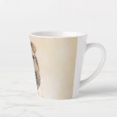 シャールペイ絵画ズ – かわいいオリジナルドッグアート カフェラテマグ (右)