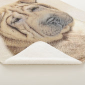 シャールペイ絵画ズ – かわいいオリジナルドッグアート シェルパブランケット (3/4)