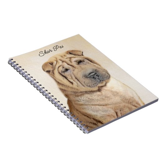 シャールペイ絵画ズ – かわいいオリジナルドッグアート ノートブック (右側)
