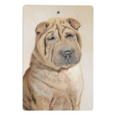 シャールペイ絵画ズ – かわいいオリジナルドッグアート ミニクリップボード (裏面)