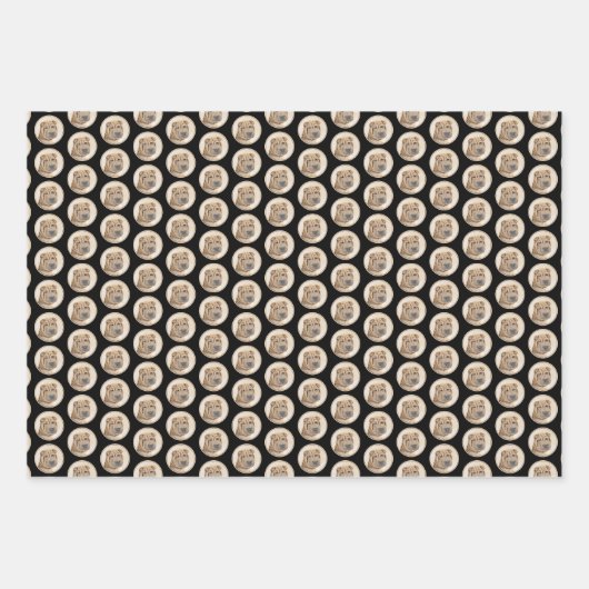 シャールペイ絵画ズ – かわいいオリジナルドッグアート ラッピングペーパーシート (正面3)