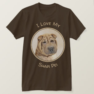 シャールペイ絵画ズ – かわいいオリジナルドッグアート Tシャツ