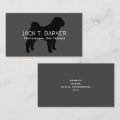 シャール中国のペイのシルエットブラックオングレー 名刺 (正面/裏面)