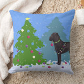 シャール中国のペイの飾クリスマスツリー – 森 クッション (ブランケット)