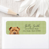 シャール中国のペイドッグ差出人住所ラベル ラベル (インサイチュ)