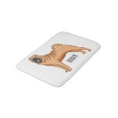 シャール中国のペイ犬の漫画イラストレーション バスマット (アングル)