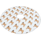 シャール中国のペイ犬の漫画イラストレーション ブラッシュドポリエステルツリースカート (アングル)