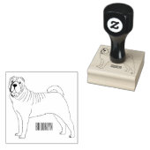 シャール中国のペイ犬の漫画イラストレーション ラバースタンプ (押印)