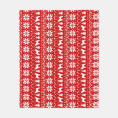 シャール中国のペイ犬シルエットのクリスマスパターン フリースブランケット (正面)