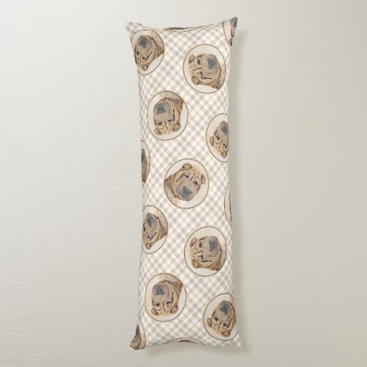 シャール絵を描ペイの子鹿しわオリジナルドッグアート ボディピロー (裏面 (縦))