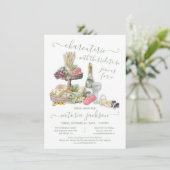 シャーロキュテリーボードの多段トレイ ブライダルシャワー 招待状 (スタンド正面)