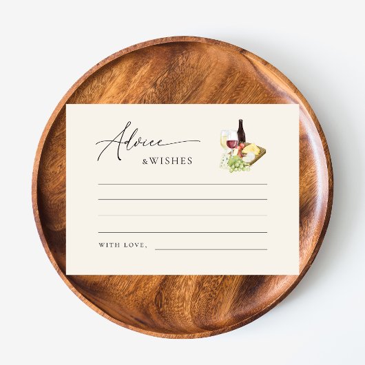 シャーロキュテリーボード ブライダルシャワーのアドバイスと願い エンクロージャーカード