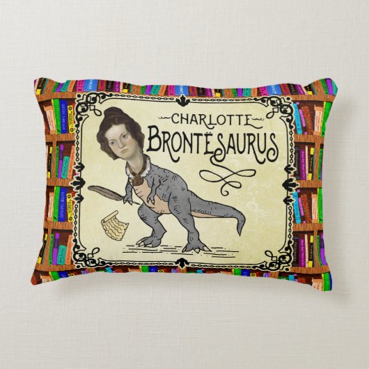 シャーロッおもしろいテブロンテサウルス恐竜ブックリーダー アクセントクッション (裏面)