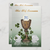 シャーロックとアイルランドの最初の聖餐式の招待 招待状 (正面/裏面)