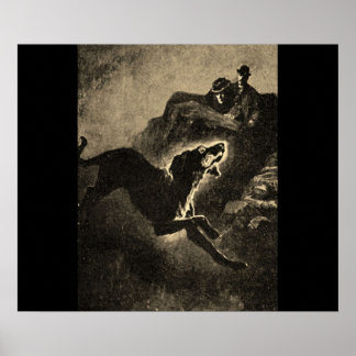 シャーロックホームズ犬のバスカヴィルヴィンテージ ポスター