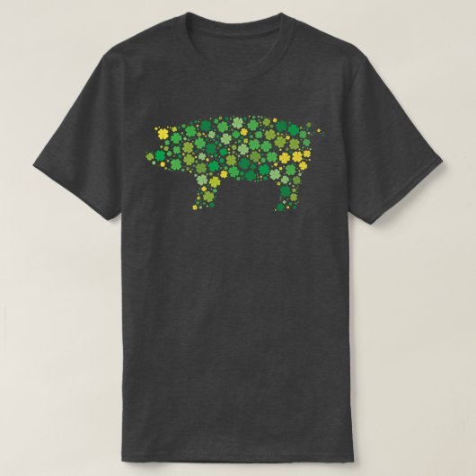 シャーロック付きピグシルエットSt Patrick's Day Pre Tシャツ (デザイン正面)