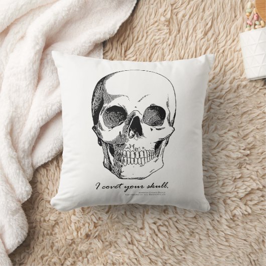 シャーロック引用文I Covetあなたのスカルゴシック枕 クッション (ブランケット)