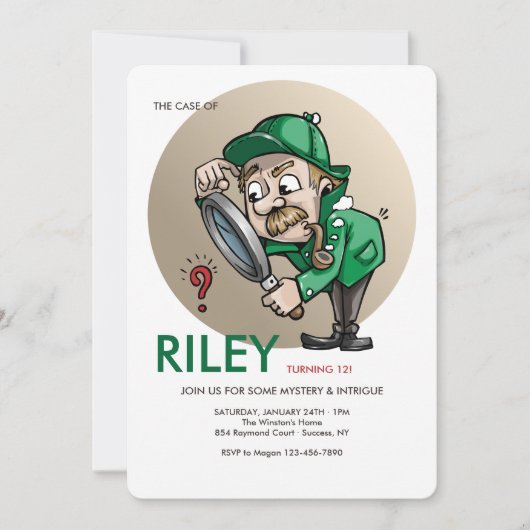 シャーロック・ホームズの探偵パーティ招待状 招待状 (正面)