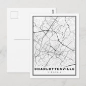 シャーロッツビル地図 ポストカード (正面/裏面)