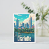 シャーロッテアートヴィンテージトラベルイラストレーション ポストカード (スタンド正面)