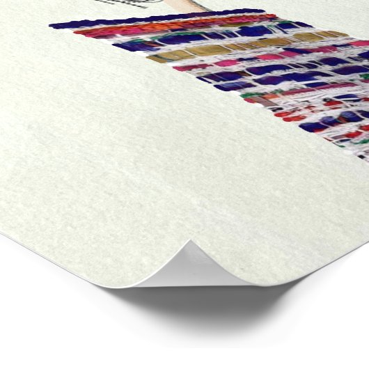 シャーロッテイズハッピーファッションイラストレーション ポスター (角)