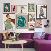 シャーロッテイズハッピーファッションイラストレーション ポスター