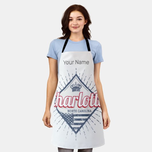 シャーロッテシティノースカロライナ州アメリカ合衆国 エプロン (着用した状態)
