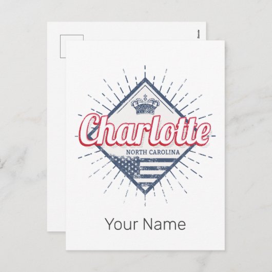 シャーロッテシティノースカロライナ州アメリカ合衆国 シーズンポストカード (正面/裏面)