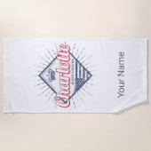 シャーロッテシティノースカロライナ州アメリカ合衆国 ビーチタオル (正面)