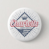 シャーロッテシティノースカロライナ州アメリカ合衆国 缶バッジ (正面)