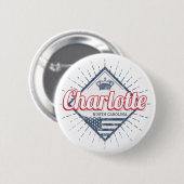 シャーロッテシティノースカロライナ州アメリカ合衆国 缶バッジ (正面&裏面)